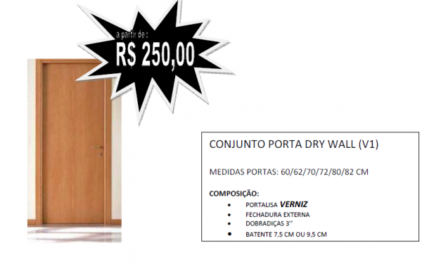 PORTA MONTADA VERNIZ 60 CM ESQUERDA